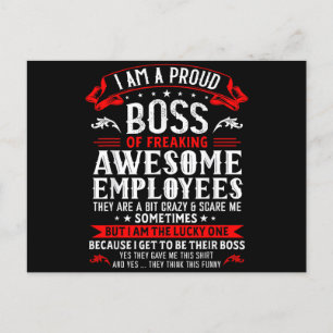 Jag är stolt Chef över att frigöra Fantastisk-anst Vykort