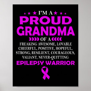 Jag är stolt farmor till Epilepsi-krigaren T Poster