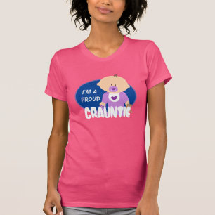 "Jag är stolt Grauntie" med Cute Baby i Lila T Shirt