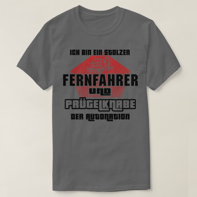 Jag är stolt över att köra lastbil och piska t shirt (Design framsida)
