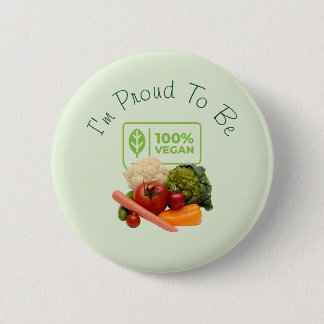 Jag är stolt över att vara 100% vegan knapp