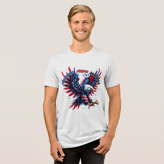 Jag är stolt över att vara amerikansk T-shirt. T Shirt (Framsida Full)