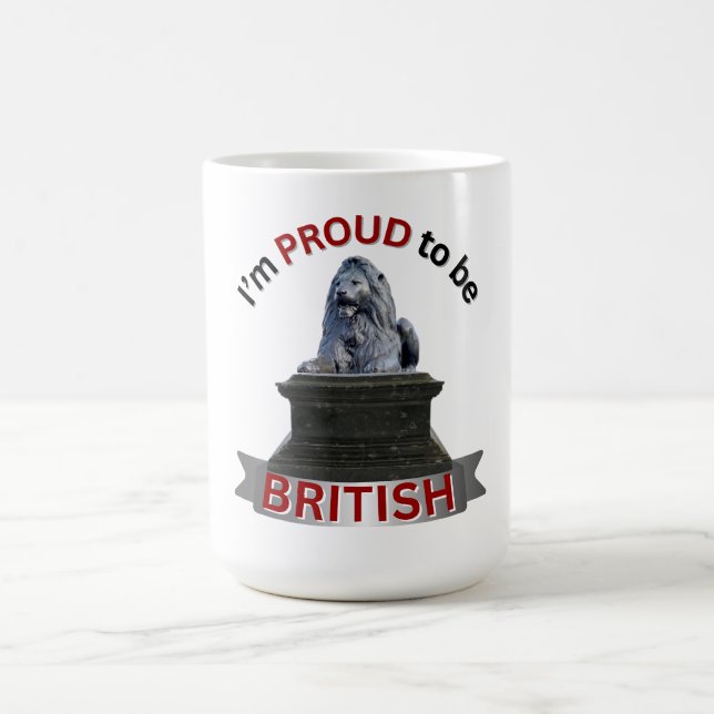 Jag är stolt över att vara brittisk kaffemugg (Center)