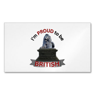 Jag är stolt över att vara brittisk magnetiska visitkort