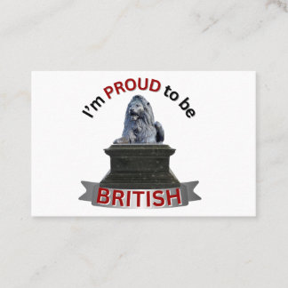 Jag är stolt över att vara brittisk visitkort