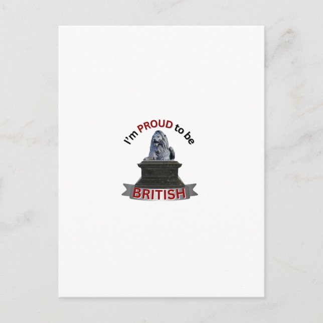 Jag är stolt över att vara brittisk vykort (Framsida)