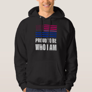 Jag är stolt över att vara den som jag är bisexuel hoodie