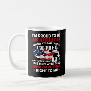Jag är stolt över att vara en amerikan där jag kaffemugg