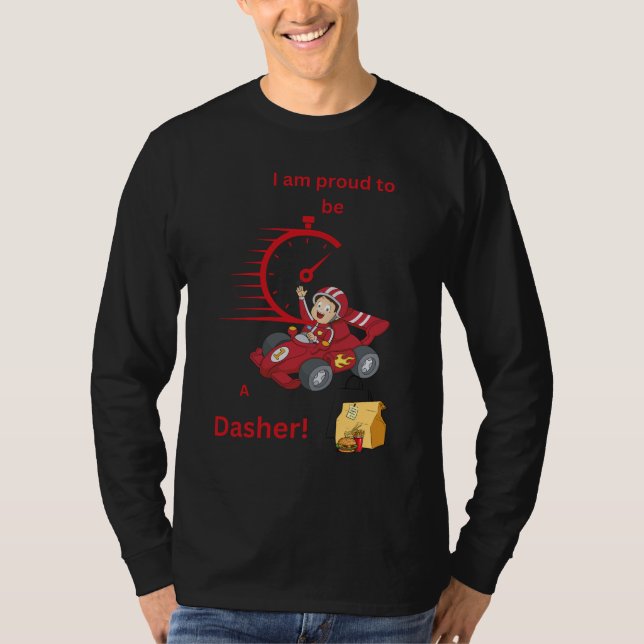 Jag är stolt över att vara en Dasher Delivery Driv T Shirt (Framsida)