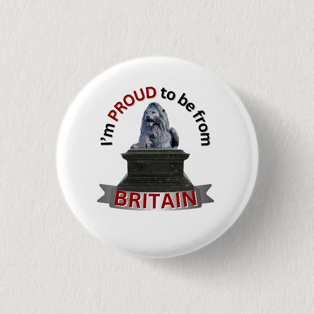 Jag är stolt över att vara från Storbritannien Knapp (Framsida)
