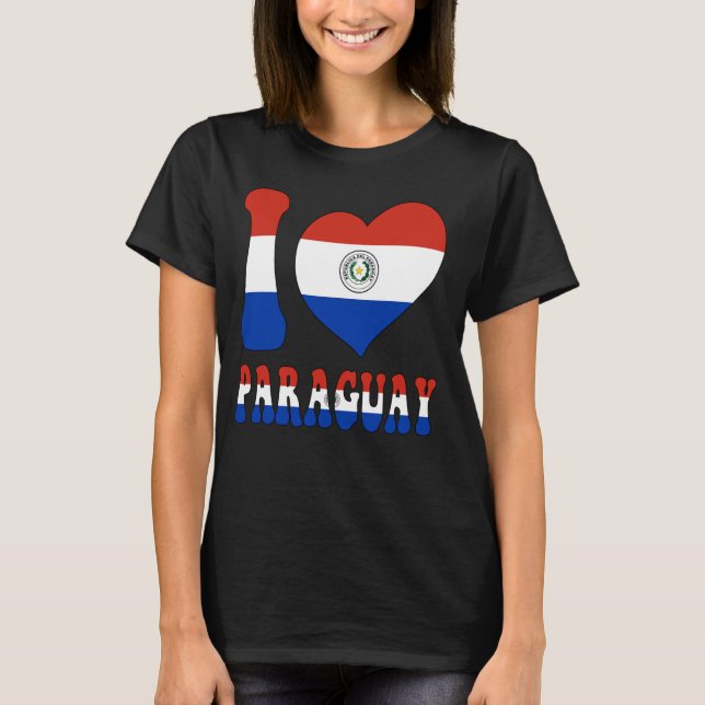 Jag är stolt över att vara Paraguayansk Coola Flag T Shirt (Framsida)