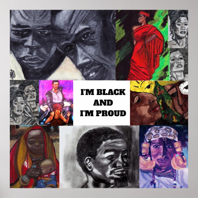 JAG ÄR STOLT ÖVER ATT VARA SVART POSTER (Framsidan)