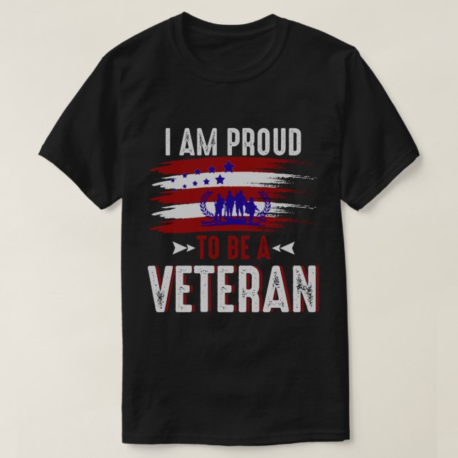 Jag är stolt över att vara Veteran Gift, Veterans  T Shirt (Design framsida)