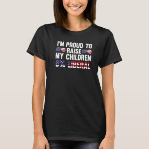 Jag är stolt över barn 0 liberala fjärde juli t shirt