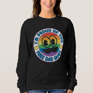 Jag är stolt över dig free Dad Hugs Stolt Allierad T Shirt