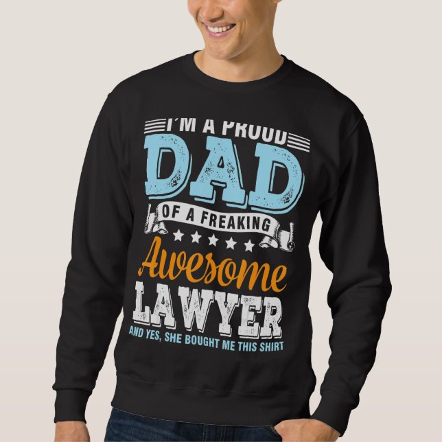 Jag är stolt över en Fantastisk-advokat Pappa B Lång Ärmad Tröja (Framsida)
