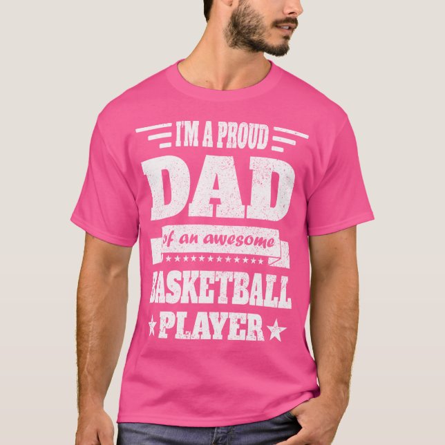 Jag är stolt över en Fantastisk basketspelare Papp T Shirt (Framsida)