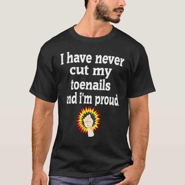 Jag är stolt över Lång Nagel. T Shirt (Framsida)