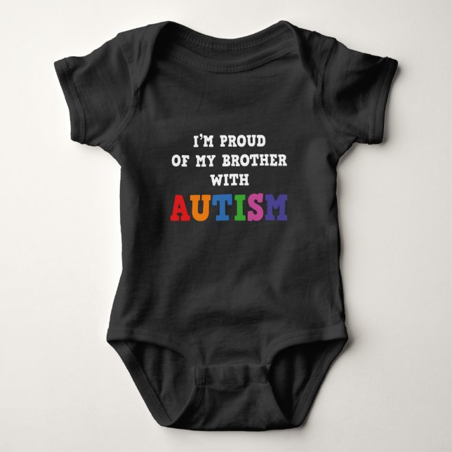 Jag är stolt över min bror med autism t shirt (Framsida)