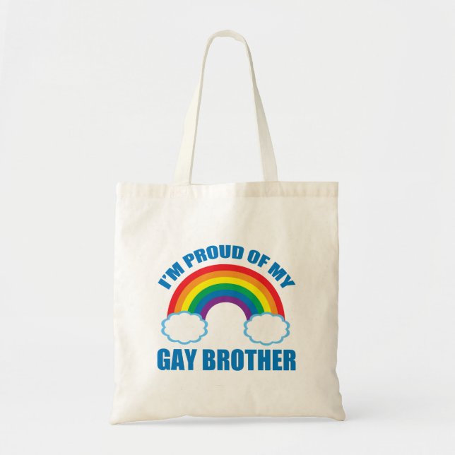Jag är stolt över min Gay Brother HBT-syster Tygkasse (Framsidan)