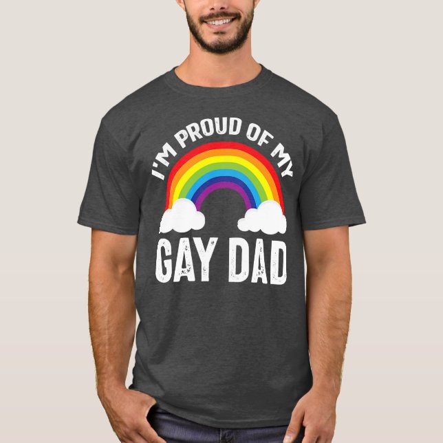 Jag är stolt över min Gay Pappa-dag i Pridet T Shirt (Framsida)