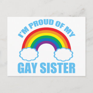 Jag är stolt över min Gay Sister Vykort