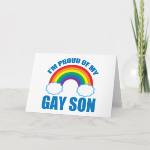 Jag är stolt över min Gay Son LGBTQ Mamma Pappa fö Kort