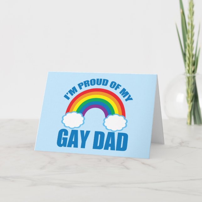 Jag är stolt över min homosexuelle pappa kort (Framsida)