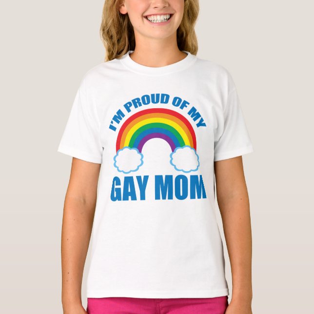 Jag är stolt över min Mamma HBT TQ-dotter Gay prid T Shirt (Framsida)