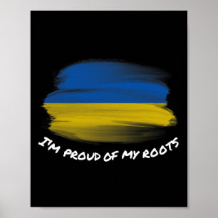 Jag är stolt över mina rötter - Vintage Ukraina fl Poster