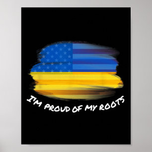 Jag är stolt över mina rötter - Vintage ukrainsk a Poster