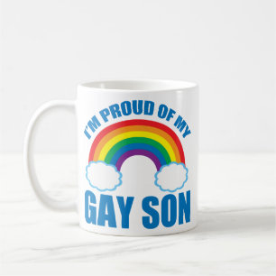 Jag är stolt över My Gay Son LGBTQ-stöd Pappa Kaffemugg
