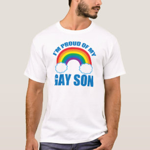 Jag är stolt över My Gay Son LGBTQ-stöd Pappa T Shirt