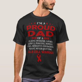 Jag är stolt över pappa av SICKLE CELL-krigaren T Shirt