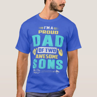Jag är stolt över Pappa på två fantastisk Sons-skj T Shirt