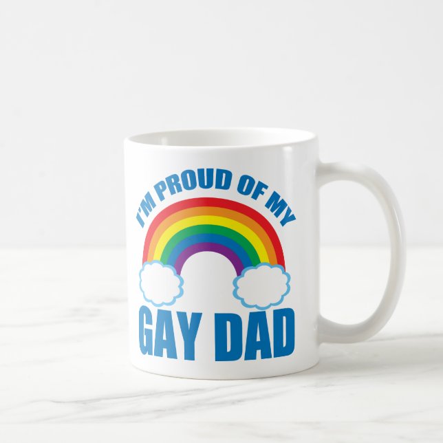 Jag är stolt över Pridet My Gay Pappa HBT TQ Fars  Kaffemugg (Höger)