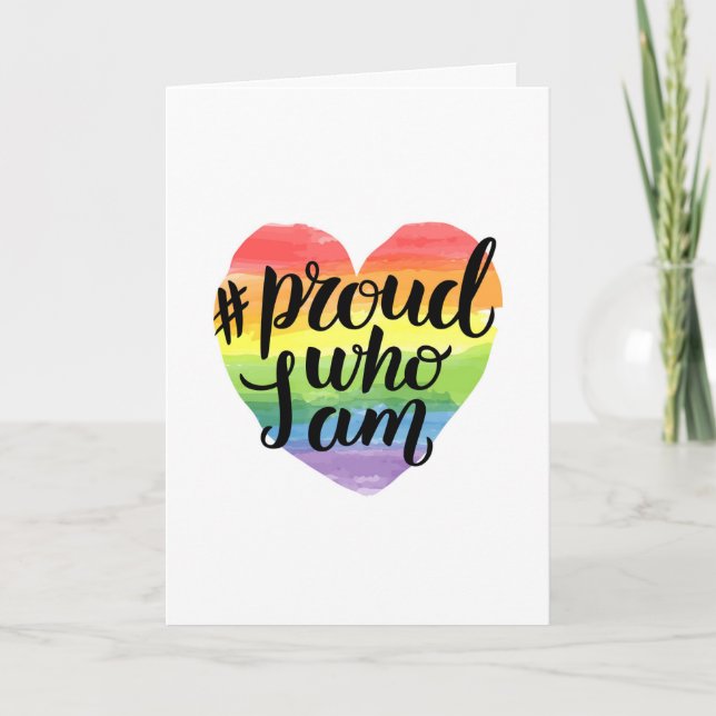 Jag är stolt över vem jag är kort (Framsida)