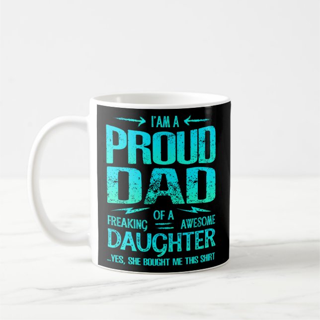 Jag är stolt Pappa över att fraga Fantastisk dotte Kaffemugg (Vänster)