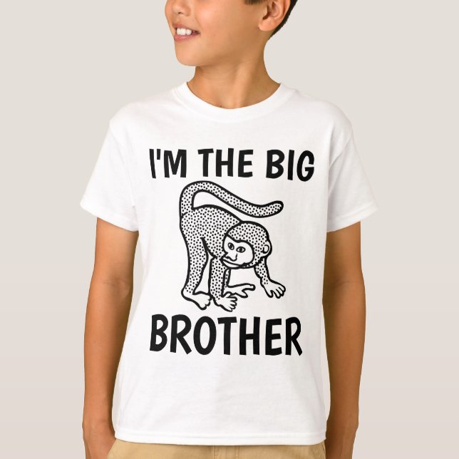 JAG ÄR STORBROTHER MONKEY T-Shirts (Framsida)