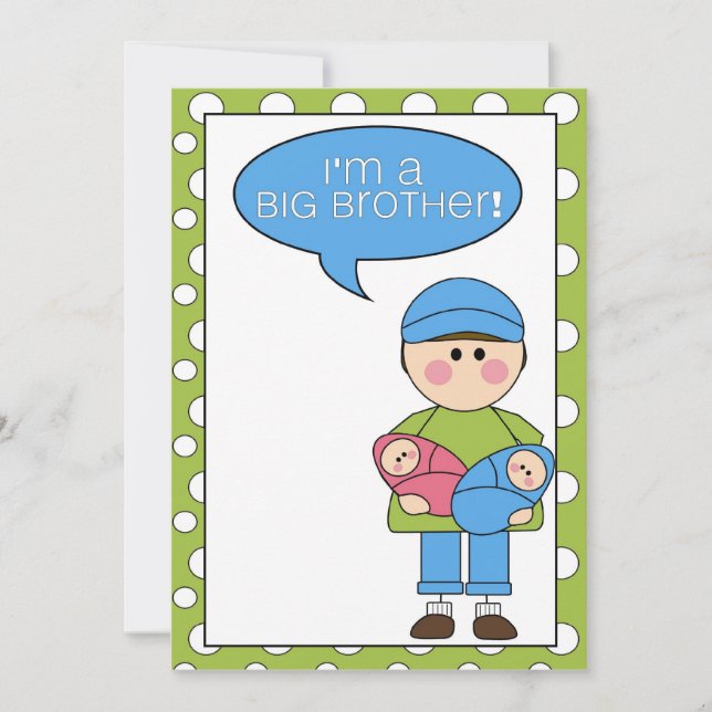 Jag är storebror (pojk-/flickvän twillingar). meddelande (Framsida)