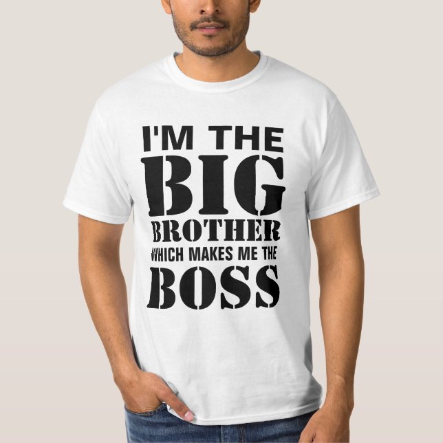 Jag är storebror som gör mig till Chef TShirt Tröja (Framsida)