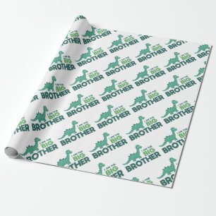 Jag är storebror söt dinosauris tecknad presentpapper