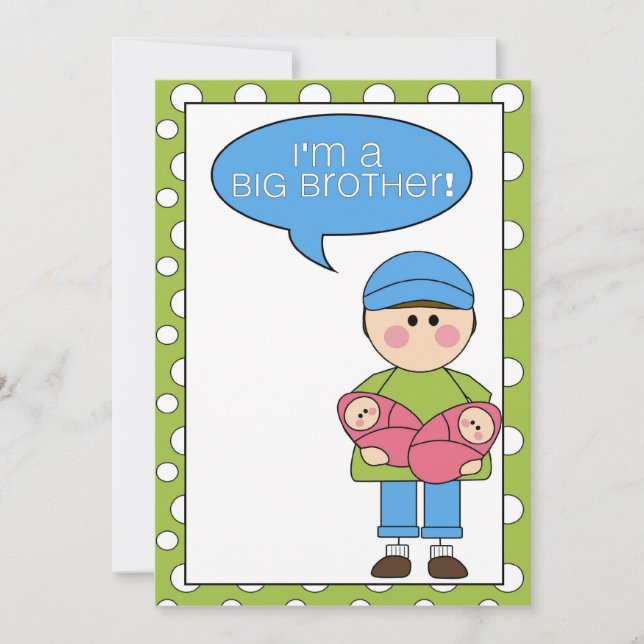 Jag är storebror (tvillingsystrar) meddelande (Framsida)