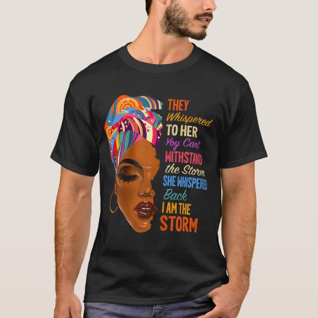 Jag är Storm - African American Melanin Black Af T Shirt (Framsida)