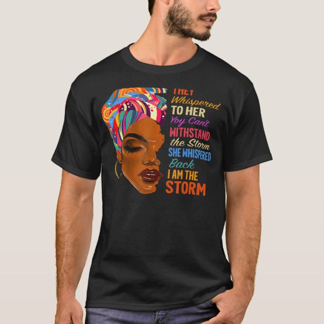 Jag är Storm African American Melanin Black Afr T Shirt (Framsida)