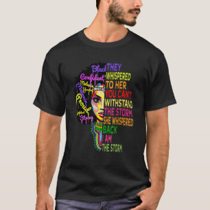 Jag är Storm African American Melanin Black Afro T Shirt