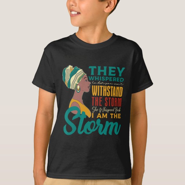 Jag är Storm African Black Histor. T Shirt (Framsida)