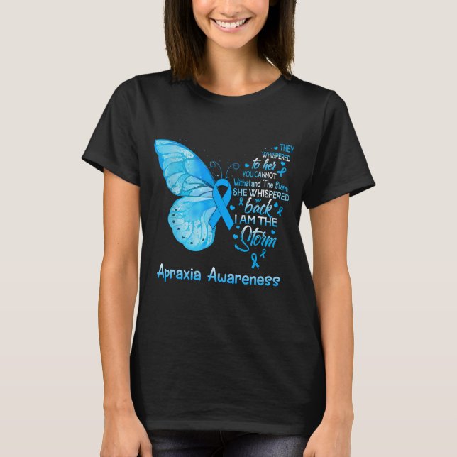 Jag är Storm Apraxia-medvetandet T Shirt (Framsida)