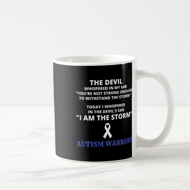 Jag är Storm Autism Warrior Autism Awareness 1 Kaffemugg (Höger)