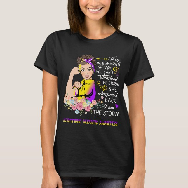 Jag är Storm Autoimune Hepatitis Awareness T Shirt (Framsida)